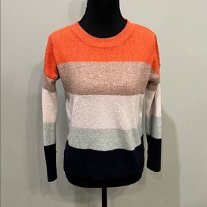 SO Multicolor Striped Crew Neck Sweater